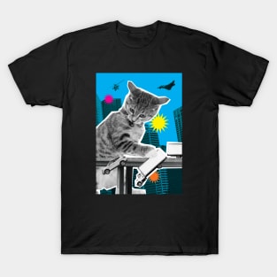 KATZILLAZ - 01 - FLYOVER ASSAULT - FELINE KAIJU - MONSTER CAT !!! T-Shirt